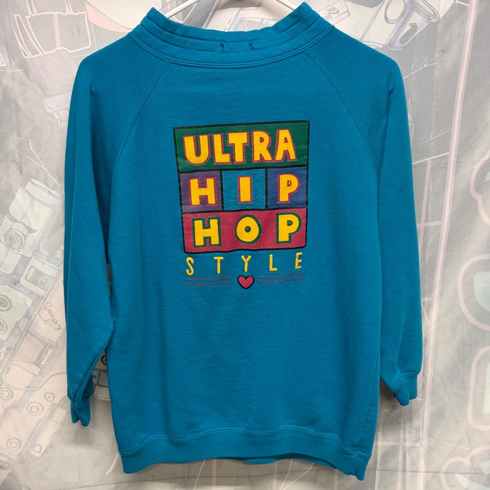 Ultra Hip Hop Style Blue Sweatshirt